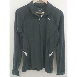 ◇ PUMA プーマ ランニングウェア 長袖 Tシャツ カットソー サイズL ダークグレー系 レディース