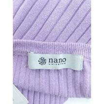 ◇ nano universe ナノユニバース リブ 長袖 ニット セーター サイズ36 パープル系 レディース_画像4