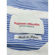 ◇ Vincent et Mireille バンソンエミレイユ 総柄 長袖 Tシャツ カットソー サイズ40 ネイビー ホワイト レディース_画像4