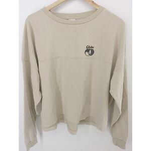 * MOUSSY Moussy print long sleeve sweatshirt size F light beige group black lady's P