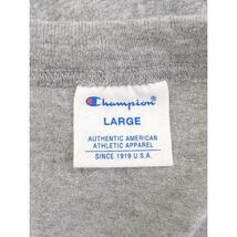 ◇ Champion チャンピオン ロゴプリント ワッペン 半袖 Tシャツ カットソー サイズL グレー レディース P_画像4