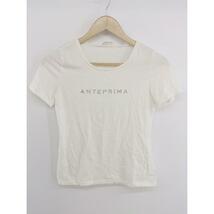◇ ANTEPRIMA アンテプリマ ラインストーン 半袖 Tシャツ カットソー サイズ38 オフホワイト系 レディース P_画像2