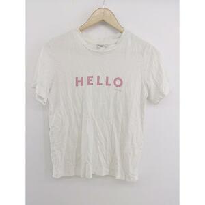 ◇ Paul Smith ポール スミス HELLO 半袖 Tシャツ カットソー サイズM オフホワイト ピンク レディース P