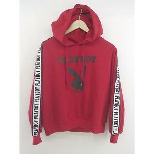 ◇ Playboy Playboy Back Back Back с длинным рукавом пуловер Parka Size L Red Ladies P