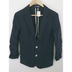 ◇ Giacometti ジャコメッティ 2B 薄手 長袖 ジャケット サイズ38 ネイビー レディース P