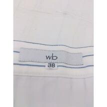 ◇ Wb MOGA モガ ストライプ 膝下丈 マーメイド スカート ホワイト ブルー レディース P_画像4