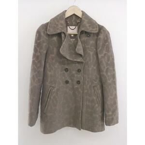 * rebecca taylor Rebecca Taylor total pattern long sleeve pea coat size 2 brown group lady's P