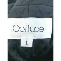 ◇ ◎ Optitude オプティチュード ベルト付 アンゴラ混 長袖 コート サイズ1 ブラック レディース P_画像4
