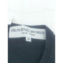 ◇ HUNTING WORLD ハンティングワールド ロゴ 半袖 Tシャツ カットソー サイズM ダークネイビー系 レディース P_画像4