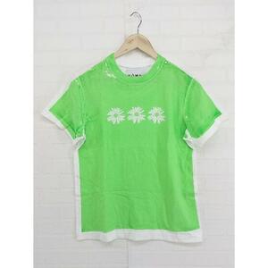 ◇ NOMA t.d. ノーマティーディー 半袖 Tシャツ カットソー サイズF グリーン系 ホワイト レディース P