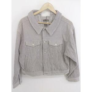 * one after another NICE CLAUP corduroy long sleeve jacket size F light gray series lady's P