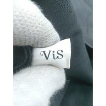 ◇ ViS ビス フェイクレザー バックゴム 膝下丈 フレア スカート サイズM ブラック レディース P_画像3