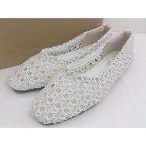 * * SESTOse -stroke knitting square tu Flat pumps size 22.5 white lady's 