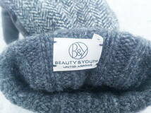 ◇ BEAUTY&YOUTH UNITED ARROWS ニット レザー 切替 手袋 ブラック レディース_画像4