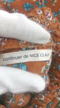 ◇ continuer de NICE CLAUP ハイネック 花柄 長袖 膝下丈 ワンピース サイズＦ ブラウン レディース P_画像3