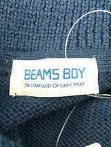 ◇ BEAMS BOY ビームス ボーイ ウール ニット 長袖 カーディガン サイズBOY ネイビー レディース_画像4