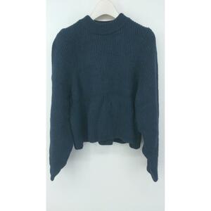 ◇ green label relaxing UNITED ARROWS クルーネック コットン ニット 長袖 セーター ネイビー レディース P