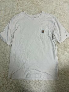 1円～　Carartt カーハート　Tシャツ　カットソー　ポケットTシャツ　ホワイト　コットン　ロゴ　LOOSE FIT