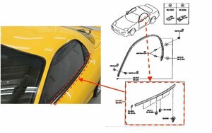 【新品未使用】 新品未使用 マツダ 純正 FD3S RX-7 ドア ベルトラインモール　左右セット Door belt line molding left and right set