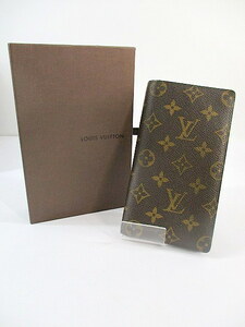 1円★ LOUIS VUITTON ルイ ヴィトン ポルトフォイユ ブラザ モノグラム 財布 長財布 2つ折り M66540 ブラウン 中古