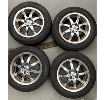 【希少サイズ】無限アルミホイールNR　6.5J　インセント+45　DIREZZA　DZ102　21年製　195/60R15　タイヤセット　溝残あり_画像1