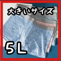 再入荷！メンズ ボクサーパンツ 5L 4XL 5枚セット 大きいサイズ 下着 まとめ売り　青　緑　ボクサーブリーフ　匿名配送　新品未使用_画像6