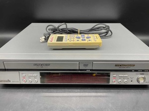 A313〔中古品〕パナソニッック　Panasonic DVD/VHSビデオレコーダーデッキ　DMR-E70V 電源コード・リモコン付（電池なし）