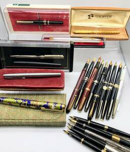 蘇さ[PMY27]　文房具 おまとめ 万年筆 PLATINUM/CROSS/PILOT/　他 14K/14K-585/18K/18K-750 ジャンク品 60サイズ