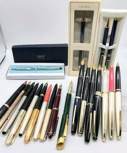 蘇や[PEY94]　文房具 おまとめ 万年筆 PLATINUM/CROSS/PILOT/　他 14K/14K-585/18K/18K-750 ジャンク品 コンパクト