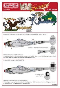 Kits-World(148089)1/48 P-38J-15 Lightning 'Little Buckaroo' 他用デカール