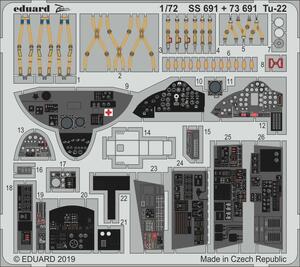 エデュアルド(73691) 1/72 ツポレフ Tu-22内装用エッチングパーツ(トランペッター用)