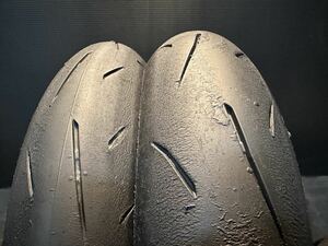 3 バリ山 ダンロップ α-13SP 110/70R17 140/70R17 ラップ巻室内保管 R11 スーパーコルサ