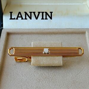 LANVIN ランバン 箱あり　ネクタイピン タイピン　金色 ゴールドカラー ヴィンテージ アクセサリー