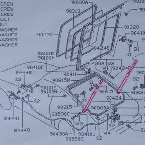 S130フェアレディZ 2by2 バックドアダンパーステー左右１台分 未使用新品の画像2