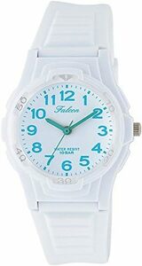 Q&Q wristwatch analogue waterproof urethane belt VS06-005 lady's white light blue 