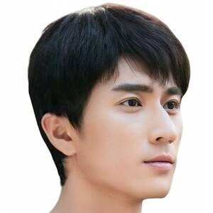  black wig wig men's katsula hair cut for hairs black . Short ek stereo cosplay men's man equipment Wolf man bare not hand .. white .