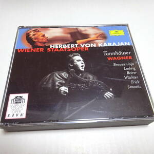 独盤/PMDC刻印/3CD「ワーグナー：タンホイザー 全曲(1963)」ヤノヴィッツ/ルートヴィヒ/カラヤン＆ウィーン国立歌劇場管