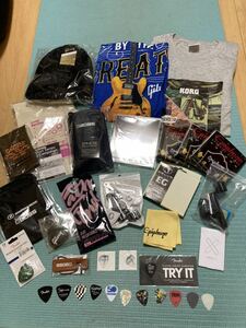 ギターブランド 非売品 Tシャツ アクセサリーセット gibson epiphone BOSS fender KORG PRS gretsch 未使用品