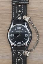 チェ－ン付きベルト腕時計 アナログ時計 ブラック WC2-BKWH_画像1