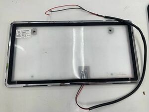 Y1033 字光式ナンバーLED 照明器具　2枚セット KK-L0610 日本製　メッキ枠付き