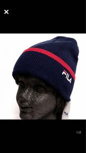 フィラ ゴルフ FILA GOLF 新品 シンプル ニット帽 ビーニー 帽子 キャップ CAP 紺ネイビー[782994NV1N]