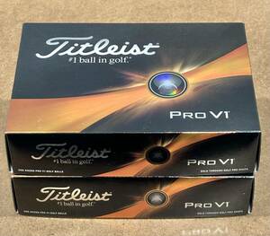 ☆⑥未使用品 Titleist タイトリスト プロV1 PROV1 ゴルフボール 2023年モデル 1ダース(12個) ×2箱 合計24球 ホワイト 発送サイズ60☆