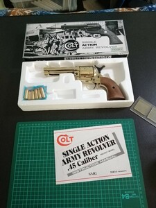 H9　モデルガン タナカ 　SAA SMG　 未発火　カートリッジ付き 木製グリップ 　インサート銃口封鎖型　動作確認 OK　重さ　954g