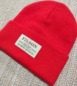 新品 MADE IN USA フィルソン FILSON ニットキャップ レッド 赤 ニット帽 帽子 アメリカ製