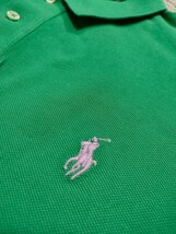 新品 定価18700 POLO Ralph Lauren ポロ ラルフローレン 半袖 ポロシャツ US-XXL グリーン カスタムスリムフィット 国内正規品 メンズ _画像3