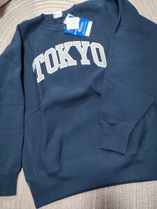 新品 定価16500 Champion リバースウィーブ スウェット トレーナー L TOKYO BEAMS 別注 ダークネイビー 紺 チャンピオン ビームス メンズ 