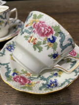 S-118◆1円～◆ROYAL DOULTON Floradora カップ&ソーサー 金縁 美品 ロイヤルドルトン 西洋食器_画像2