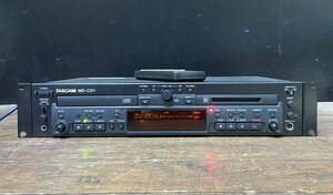 S-193◆1円～◆TASCAM MD-CD1 動作確認済 業務用CD、MDプレーヤー 2006年製 音響機材 リモコン付