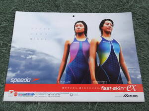 ２００４年　競泳水着カレンダー　寺川綾　伊藤華英　北島康介　SPEEDO　ARENA　ASICS　MIZUNO　ハイレグ　FASTSKIN　日本代表