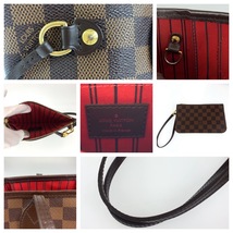 LOUIS VUITTON ルイヴィトン ダミエ ネヴァーフルPM ブラウン ゴールド金具 PVC N41359 ショルダーバッグ トートバッグ レディース 404327_画像6